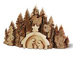 Bark Nativity Scene<br>Silhouette Wood Cut